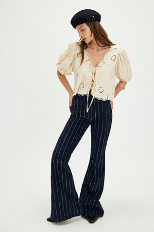 Lee Printed Cord High-Rise Flare Jeans