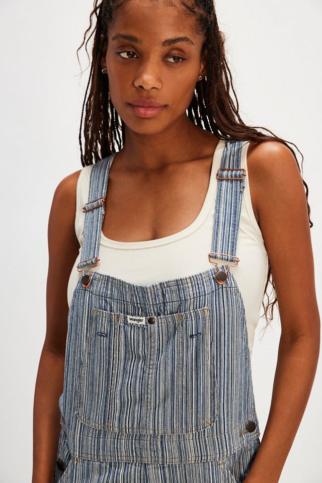 Wrangler Stripe Straight-Leg Bib Overalls #3
