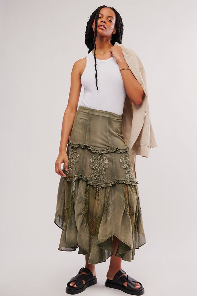 Ophelia Embroidered Maxi Skirt | Free People