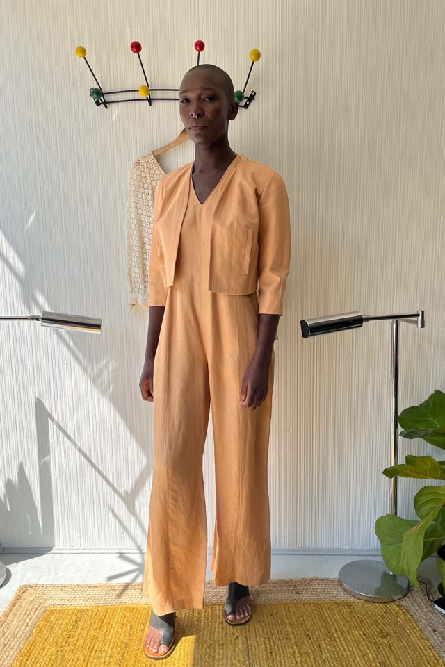 State Of Claude Montana Linen Blend Jumpsuit Set Selected by Moore Vintage  Archive