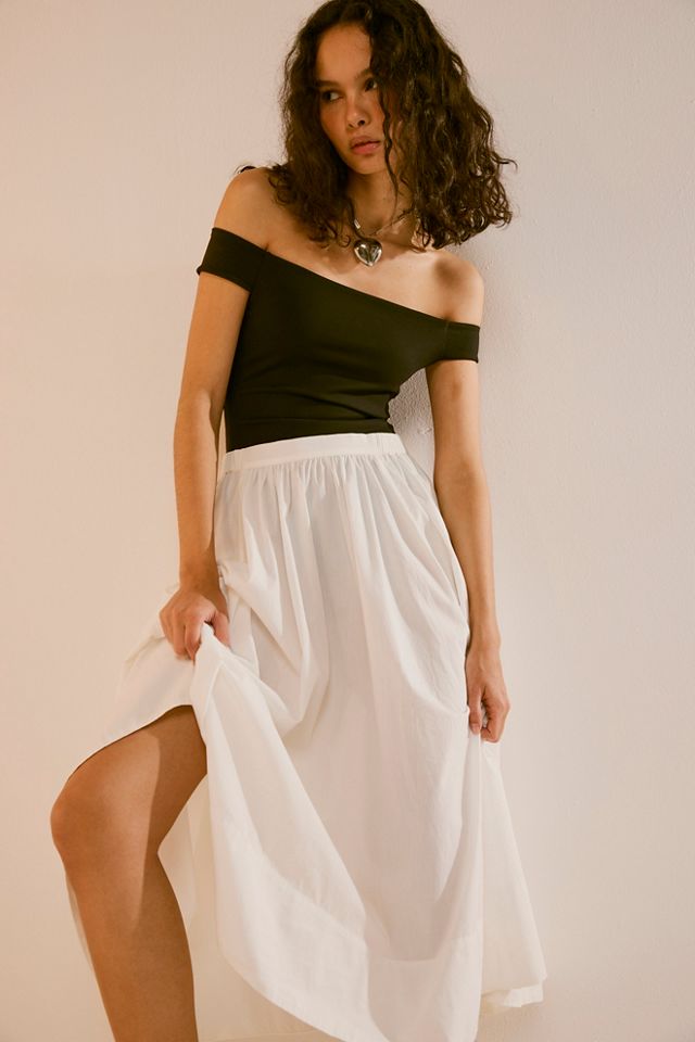 Lowen Striped Midi Skirt