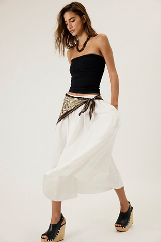 Lowen Midi Skirt by free-est at Free People in White, Size: S