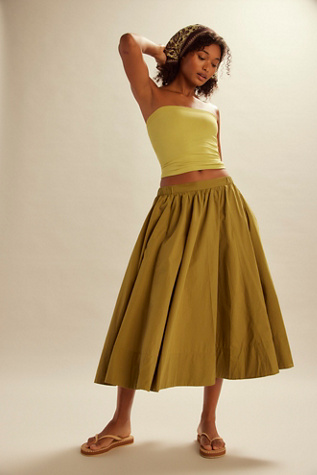Lowen Midi Skirt by free-est at Free People in Green, Size: M