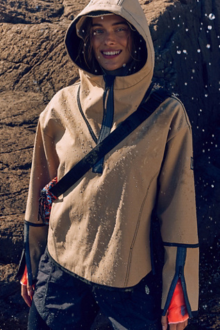 Moon Magic Reflective Rain Pullover Jacket by FP Movement at Free People, Sandalwood, XL