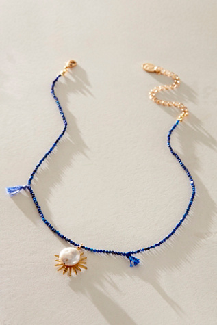 Sunlight Choker at Free People in Navy