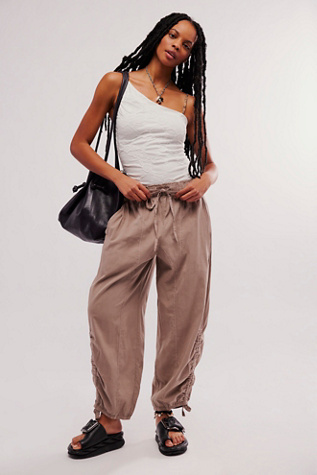 Hadley Poplin Trousers at Free People in Phantom, Size: XS