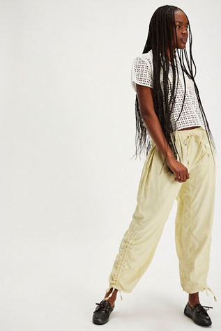 Hadley Poplin Trousers At Free People In Khaki Chino, Size: Large