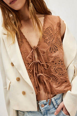 Sweet Escape Top by Free People in Brown, Size: L