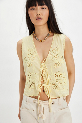 Sweet Escape Top by Free People in Yellow, Size: S