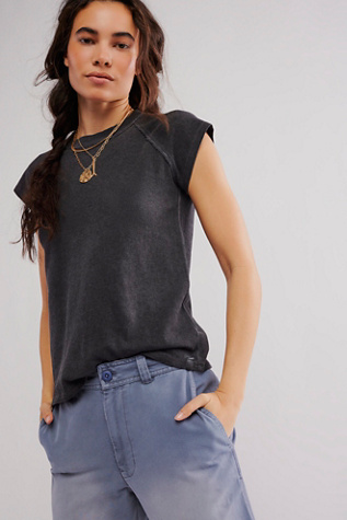 T-shirt Riley We The Free en Noir, pour femme chez Free People