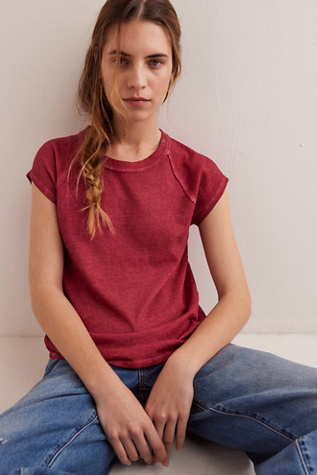 We The Free Riley Tee At Free People In Queen Of Hearts, Size: Small