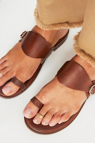 Barcelona Slip-On Sandals by Free People in Brown, Size: US 9.5