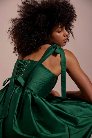 Louise New York Marie Dress At Free People In Emerald, Size: Small