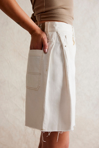 We The Free Boomerang Long Shorts at Free People in Snowcone, Size: 30