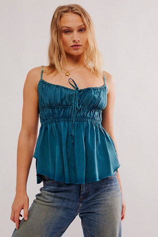 Scarlett Tank Top at Free People in Teal Sapphire, Size: Medium