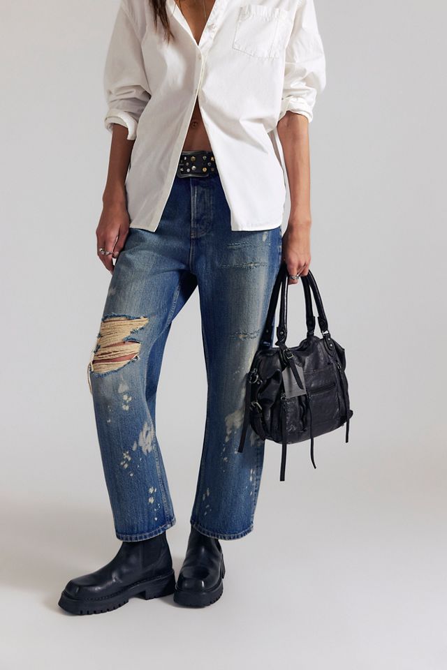 (取寄) フリーピープル レディース ウィー ザ フリー ディープ トランス ドロップド ボーイフレンズ ジーンズ Free People women We The Free Deep Trance Dropped Boyfriend Jeans From Beyond We The Free Deep Trance Dropped Boyfriend Jeans | Free People