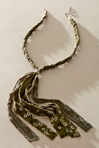 Ayu Strand Necklace at Free People in Sage Green