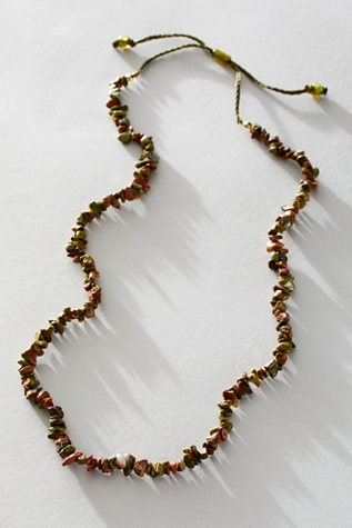 Single Strand Beaded Necklace at Free People in Kambamba Jasper