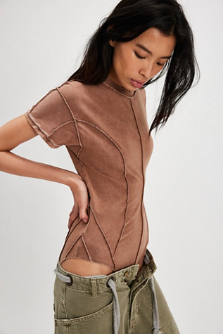 Weekend Friend Bodysuit by Intimately at Free People in Brown Patina, Size: XS