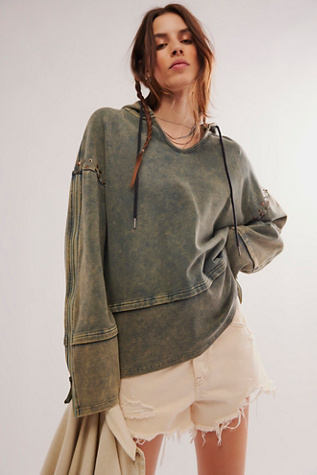 OneTeaspoon Studded Track Warm Up Hoodie product page