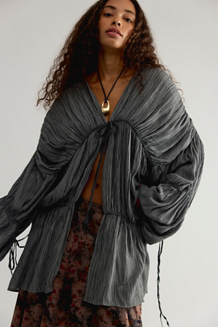 Juliet Sheer Tie-Front Duster Top