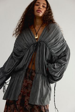 Juliet Sheer Tie-Front Duster Top