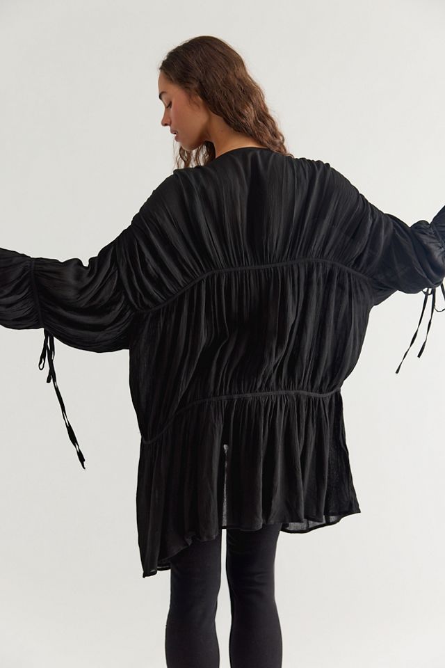 Juliet Sheer Tie-Front Duster Top #1