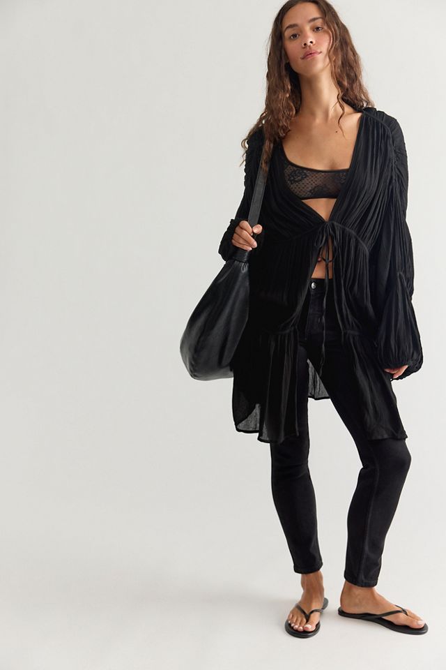 Juliet Sheer Tie-Front Duster Top #2