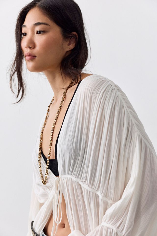 Juliet Sheer Tie-Front Duster Top #3