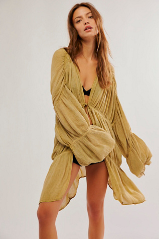 Juliet Kimono at Free People in Tobacco