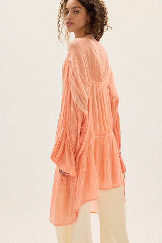 Juliet Duster Top at Free People in Peachie Pie