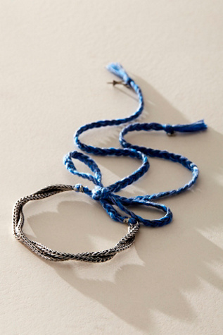 Hang Loose Bracelet at Free People in Silver/Navy