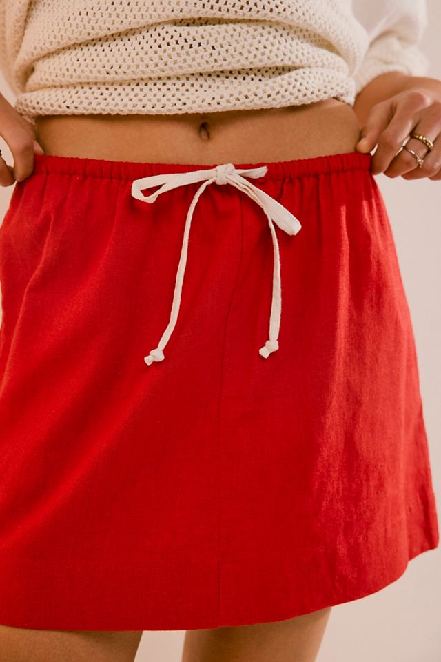 Mini-jupe Free People – Velours Côtelé Marron, Boutonnée, Taille 28 (neuve Sans étiquette)