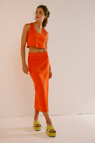 Maxine Skirt Co-Ord by free-est at Free People in Spicy Orange, Size: Small