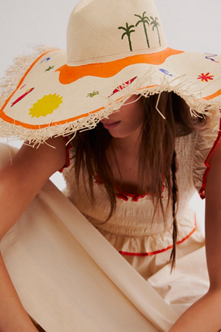 Pajara Pinta Handpainted Hat at Free People in Natural