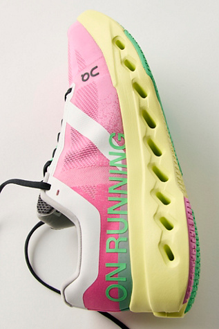 On Cloudsurfer Next Sneakers at FP Movement, Pink/Limelight, US 6.5