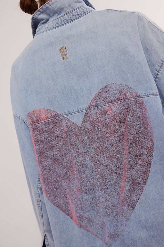 OneTeaspoon Red Devil Heart Daria Denim Shirt | Free People