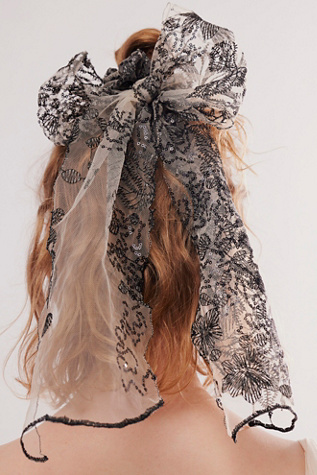 Brinley Pony Scarf by Curried Myrrh at Free People in Black Motif