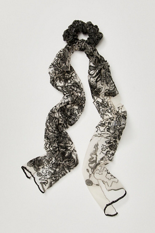 Brinley Pony Scarf by Curried Myrrh at Free People in Black Motif