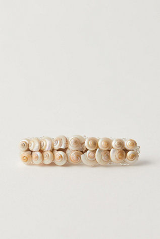 Maris Shell Barrette by Curried Myrrh at Free People in New Shell