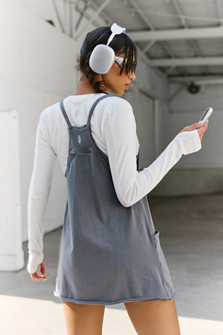 Hot Shot Mini Dress by FP Movement at Free People in Gunmetal, Size: Medium