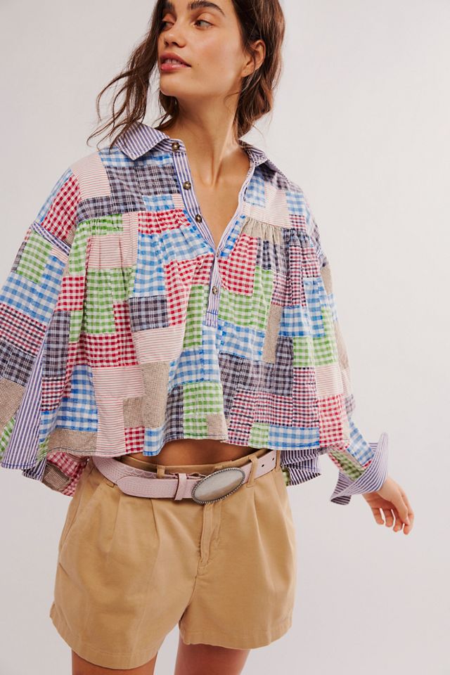 We The Free Hand-Patched Quilted Babydoll Top #3