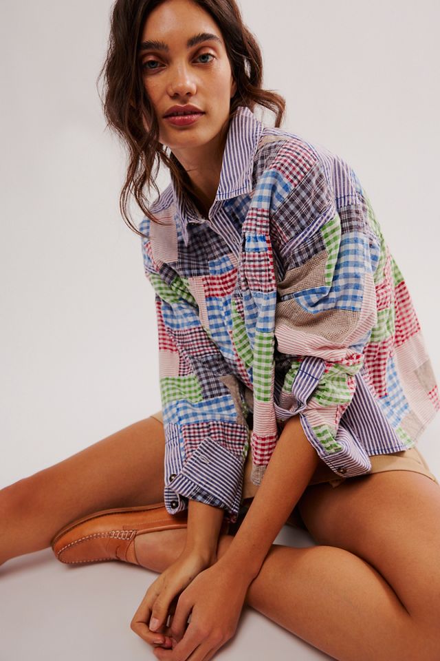 We The Free Hand-Patched Quilted Babydoll Top #2