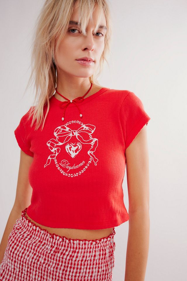 Daydreamer Rose Pointelle Tee