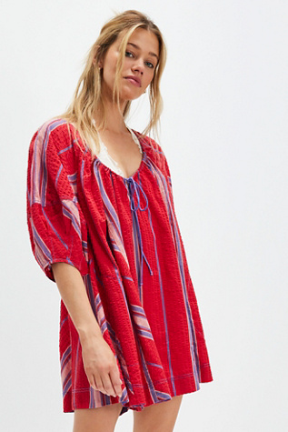 Bop Around Playsuit at Free People in Red, Size: XS