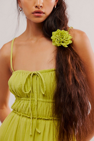 Petal Lane Scrunchie at Free People in Chartreuse