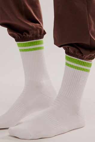 Flash Quarter Crew by FP Movement at Free People, White/Lime