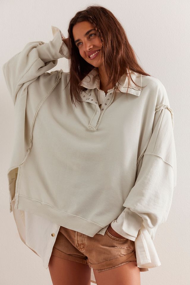 Free people oversized sweatshirt hotsell