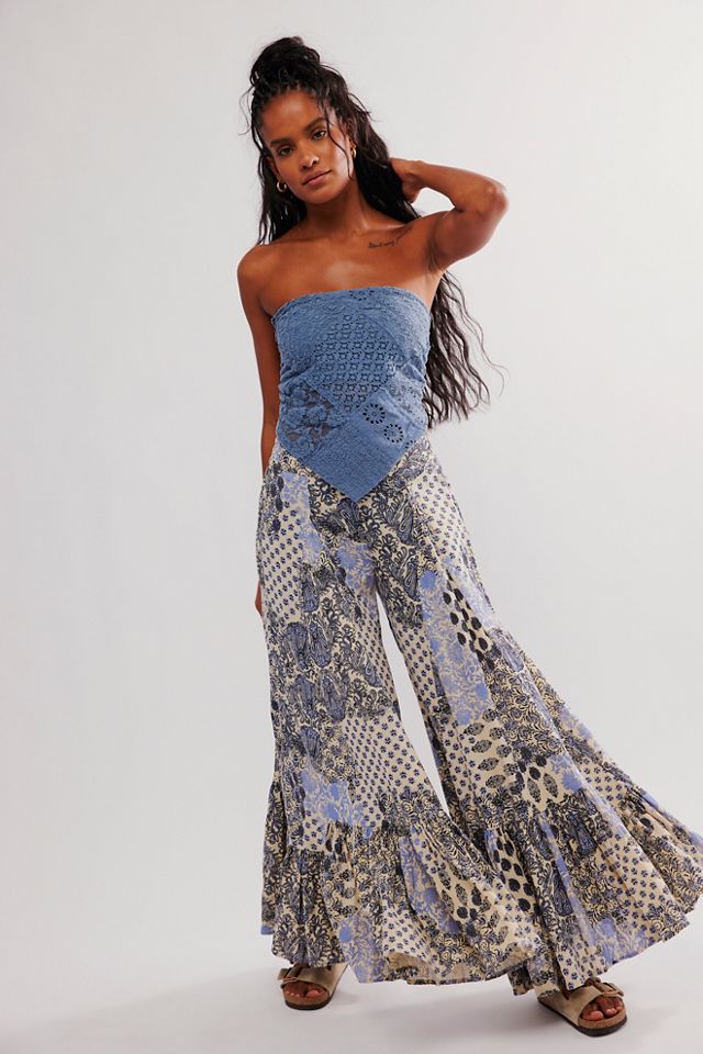 Summer Kiss Printed Godet Trousers #2