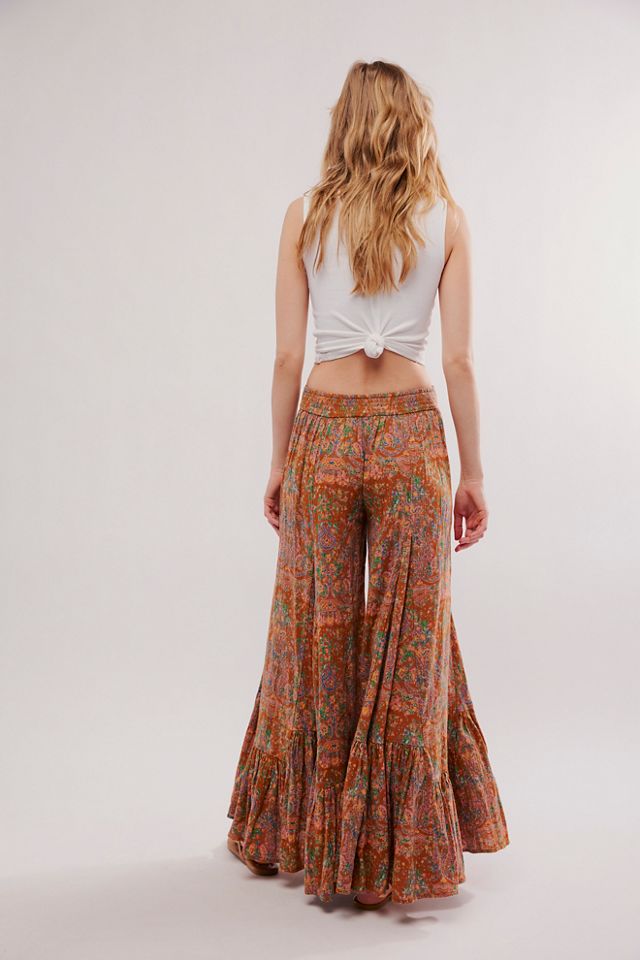 Summer Kiss Printed Godet Trousers #1
